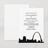 St Louis Skyline Cityscape Wedding Invitation Kaart (Voorkant / Achterkant)