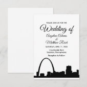 St Louis Skyline Cityscape Wedding Invitation Kaart (Voorkant / Achterkant)