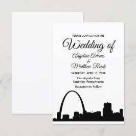 St Louis Skyline Cityscape Wedding Invitation Kaart