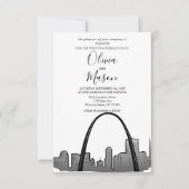St Louis Skyline Cityscape Wedding Invitation Kaart (Voorkant)