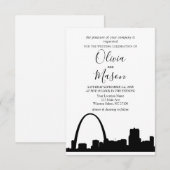St Louis Skyline Cityscape Wedding Invitation Kaart (Voorkant / Achterkant)