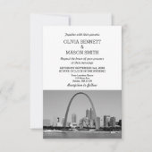 St Louis Skyline Cityscape Wedding Invitation Kaart (Voorkant)
