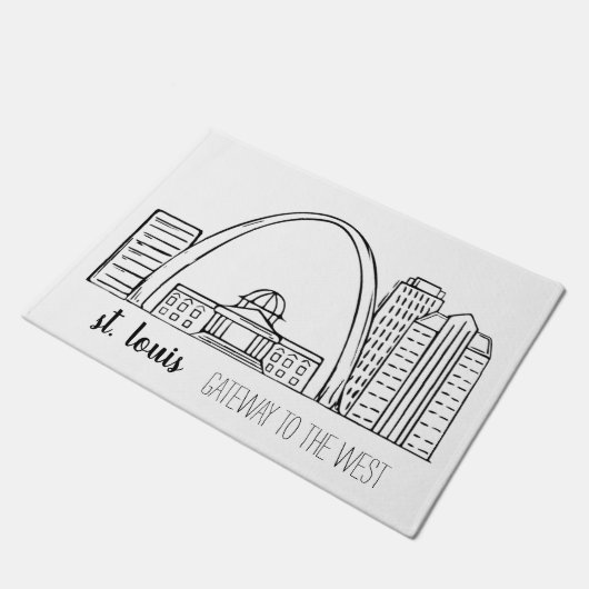 St. Louis Skyline Deurmat (Schuin)