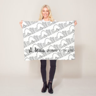 St. Louis Skyline Fleece Deken