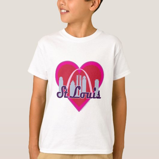 St Louis Skyline Heart T-shirt (Voorkant)
