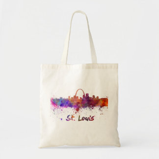 St. Louis skyline in waterverf Tote Bag