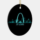 St Louis Skyline Keramisch Ornament (Rechts)