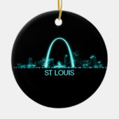 St Louis Skyline Keramisch Ornament (Voorkant)
