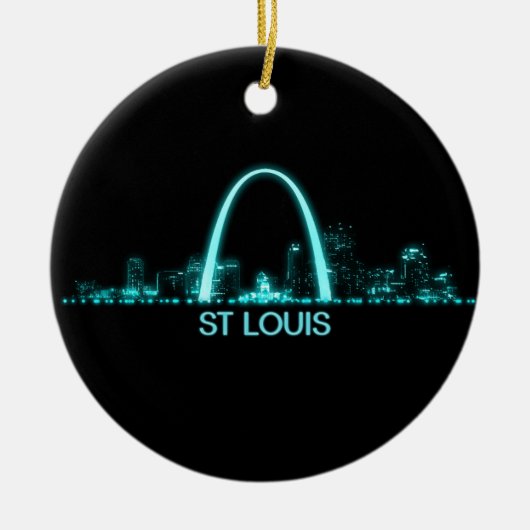 St Louis Skyline Keramisch Ornament (Voorkant)