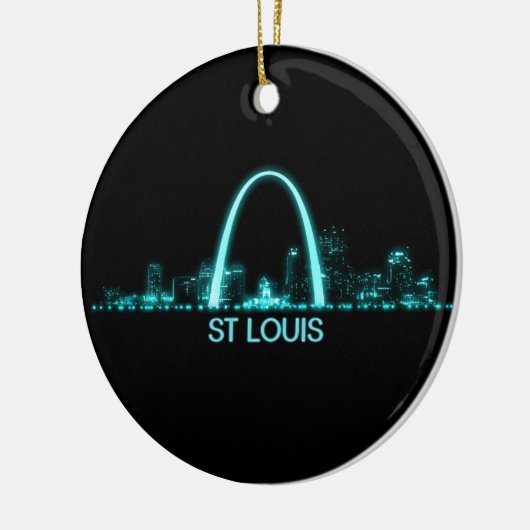 St Louis Skyline Keramisch Ornament (Links)