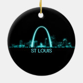 St Louis Skyline Keramisch Ornament (Achterkant)