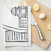 St. Louis Skyline Kitchen Dish Towel Theedoek (Quarter Fold)