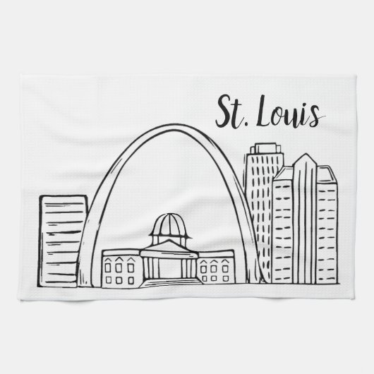 St. Louis Skyline Kitchen Dish Towel Theedoek (Horizontaal)
