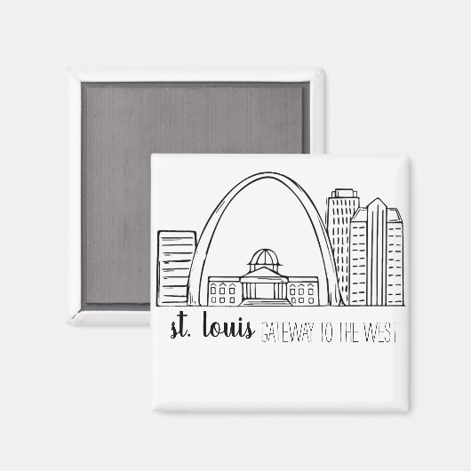 St. Louis Skyline Magneet (Voorkant / Achterkant)