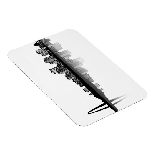 St. Louis Skyline Magnet (b/w) Magneet (Rechterzijde)