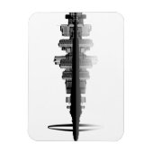 St. Louis Skyline Magnet (b/w) Magneet (Verticaal)