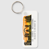St. Louis Skyline Map Coordinates Sleutelhanger (Voorkant)