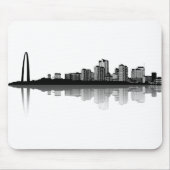 St. Louis Skyline Mousepad (b/w) Muismat (Voorkant)