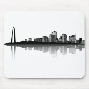 St. Louis Skyline Mousepad (b/w) Muismat