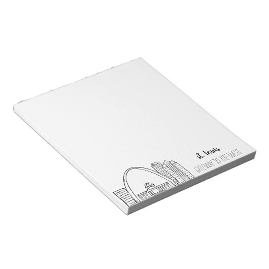 St. Louis Skyline Notitieblok (Schuin)