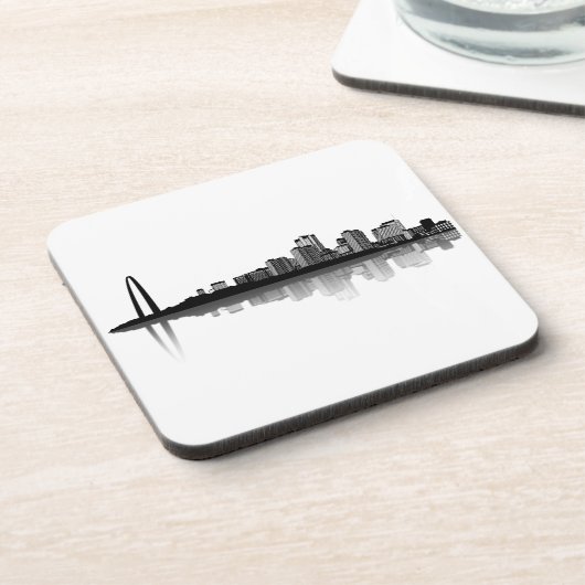 St. Louis Skyline Onderzetter (b/w) (Linkerzijde)