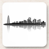 St. Louis Skyline Onderzetter (b/w) (Voorkant)