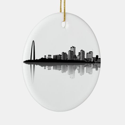 St. Louis Skyline Ornament (b/w) (Rechts)