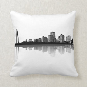 St. Louis Skyline Pillow (b/w) Kussen
