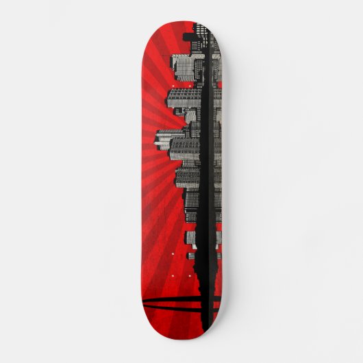 St. Louis Skyline Skateboard Deck (rood) (Voorkant)