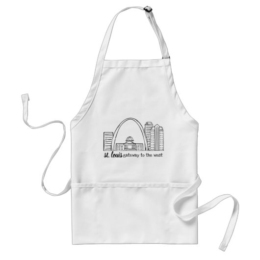 St. Louis Skyline Standaard Schort (Voorkant)