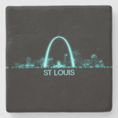 St Louis Skyline Stenen Onderzetter (Voorkant)