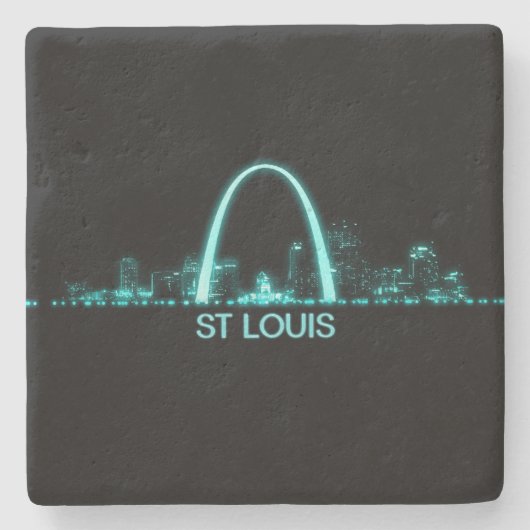 St Louis Skyline Stenen Onderzetter (Voorkant)