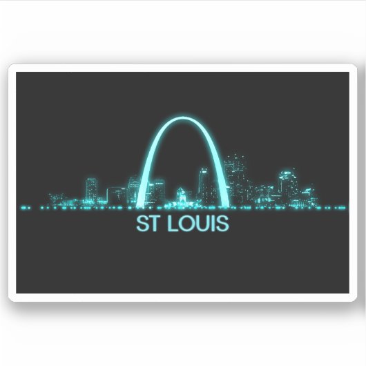 St Louis Skyline Sticker (Voorkant)