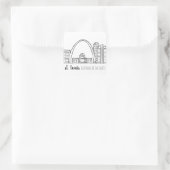St. Louis Skyline Vierkante Sticker (Tas)