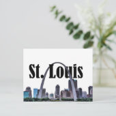 St. Louis Skyline w/ St. Louis in het Sky Briefkaa Briefkaart (Staand voorkant)