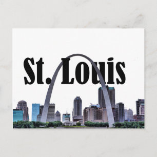 St. Louis Skyline w/ St. Louis in het Sky Briefkaa Briefkaart