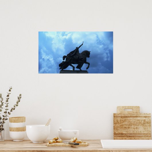 St. Louis standbeeld in Forest Park Poster (Keuken)