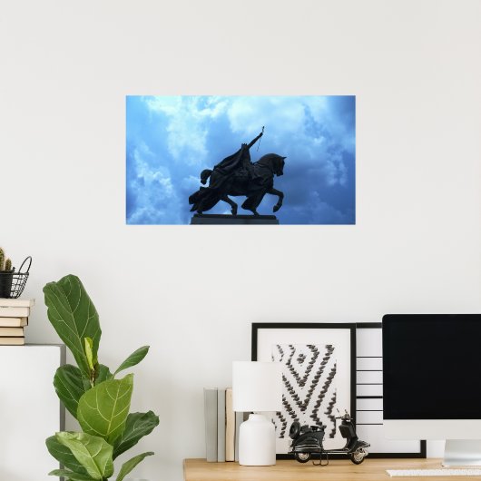 St. Louis standbeeld in Forest Park Poster (Thuiskantoor)