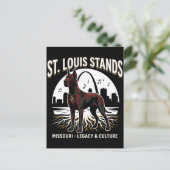 St. Louis Stands Great Dane Cultural Legacy Art Briefkaart (Staand voorkant)