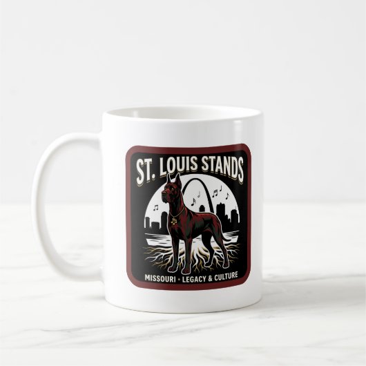 St. Louis Stands Great Dane Cultural Legacy Art Koffiemok (Links)