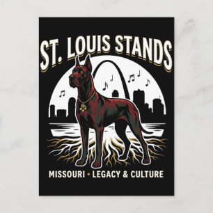 St. Louis Stands Great Dane Cultureel Erfgoed Kuns Briefkaart