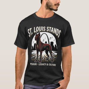 St. Louis Stands Great Dane Cultureel Erfgoed Kuns T-shirt