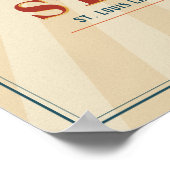 St. Louis STL Luchthaven Startbaan Poster | Retro (Hoek)