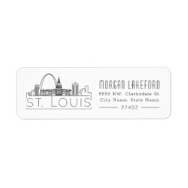 St. Louis Stylized Skyline | Etiket