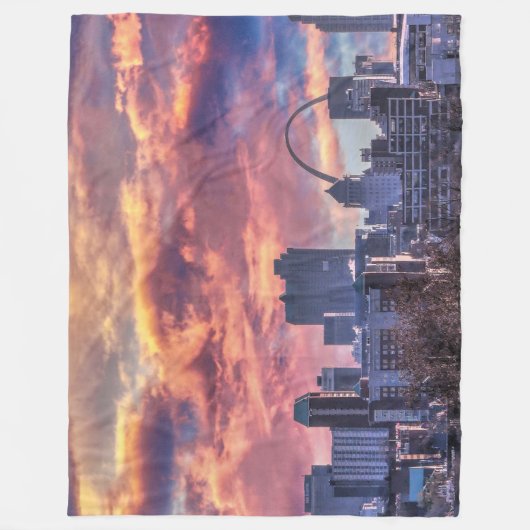 St. Louis Sunrise Fleece Deken (Voorkant)