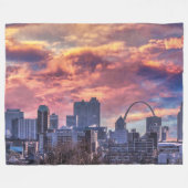 St. Louis Sunrise Fleece Deken (Voorkant (Horizontaal))
