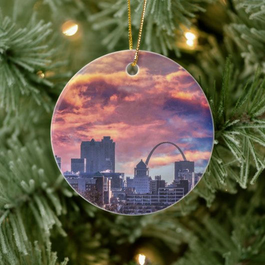St. Louis Sunrise Keramisch Ornament (Boom)