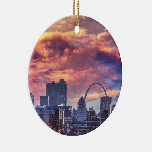 St. Louis Sunrise Keramisch Ornament (Rechts)