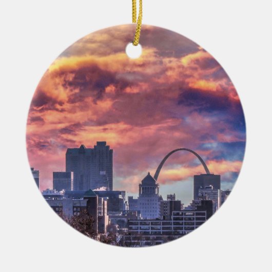 St. Louis Sunrise Keramisch Ornament (Voorkant)