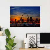 St. Louis Sunset Poster (Thuiskantoor)